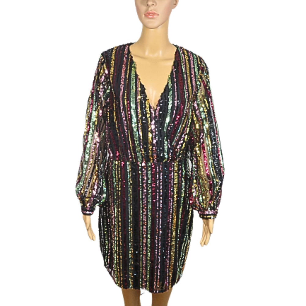 F&amp;F Sequined wrap dress