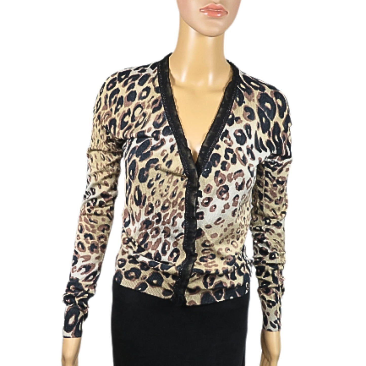 Guess Strickjacke mit Leopardenmuster