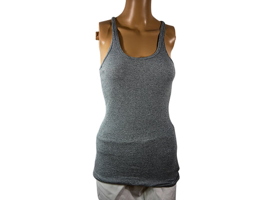 HOLLISTER Women's Heather Gray Tank Top - Casual Elegance