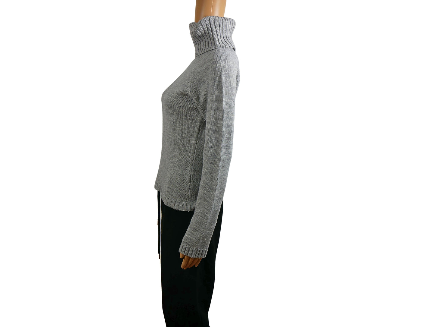 Pull en maille col roulé gris Zara