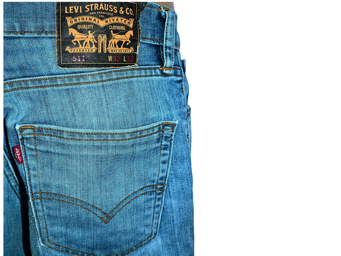 Jean droit vintage levi's 511 pour femme