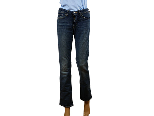 Vintage Levi's 714 gerade blaue Jeans für Damen