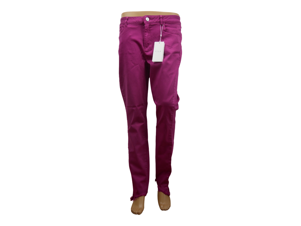 Jean femme bordeaux VILA stretch - Coupe L confortable et tendance