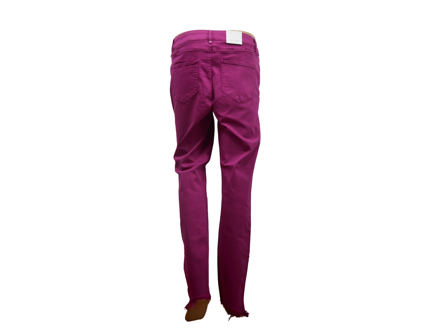 Jean femme bordeaux VILA stretch - Coupe L confortable et tendance