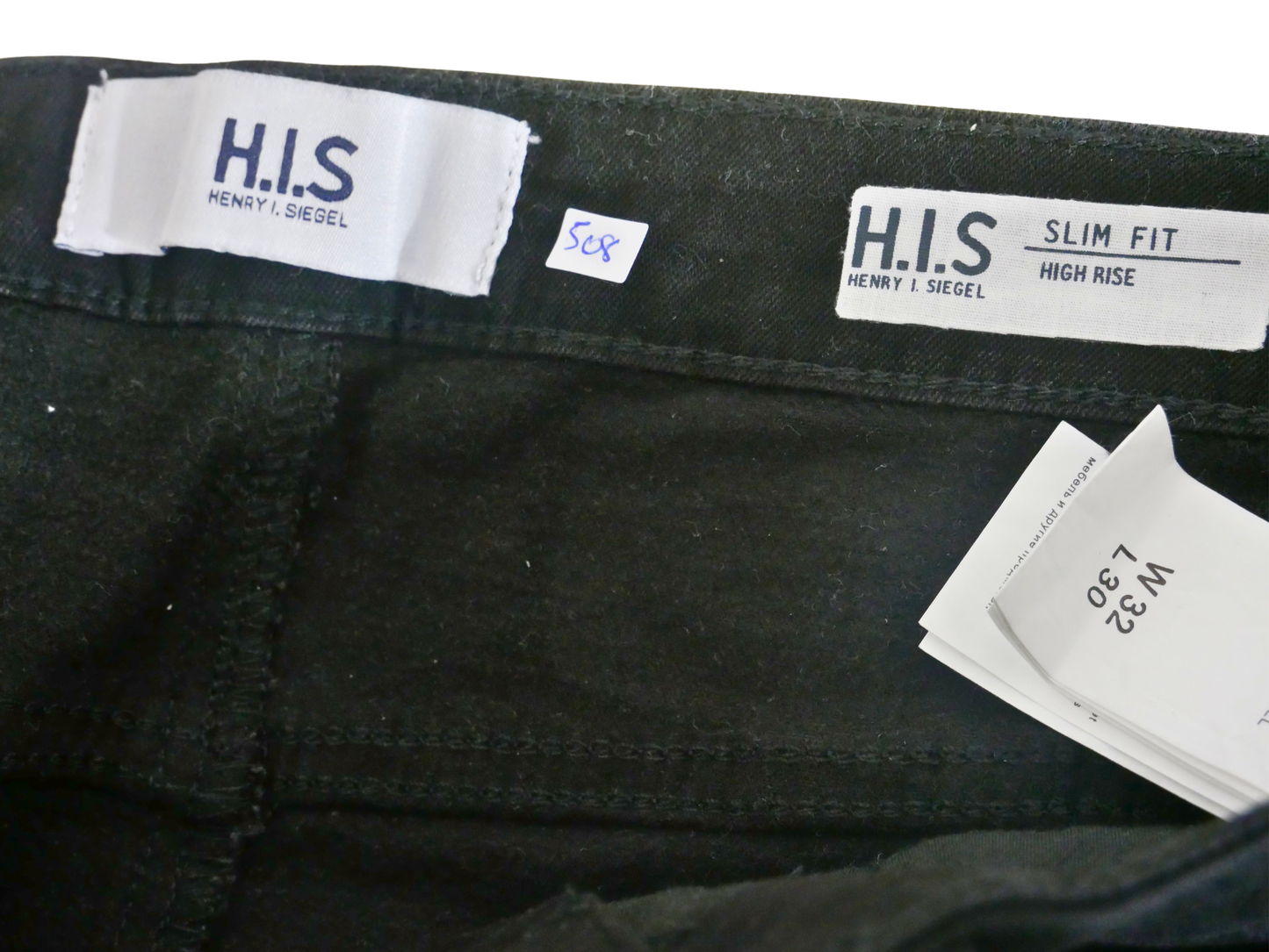 Jean droit pour femme H.I.S. noir slim fit W30 L30 - Élégance intemporelle et confort exceptionnel