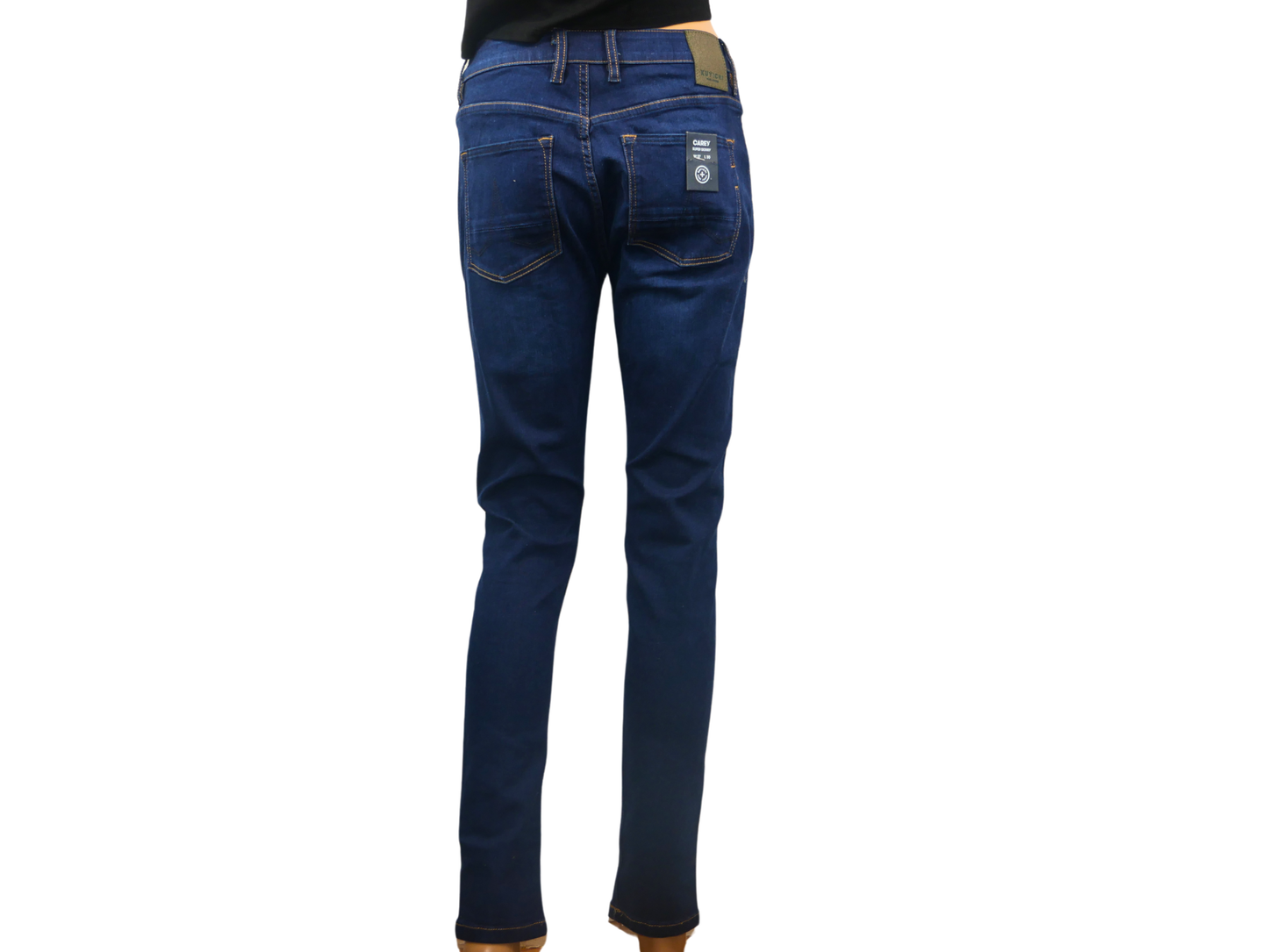 Jean slim bleu foncé femme KUYICHI en taille 27/30 - Style intemporel et écologique