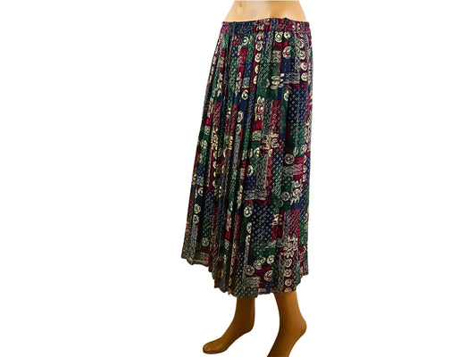 Jupe midi vintage plissée