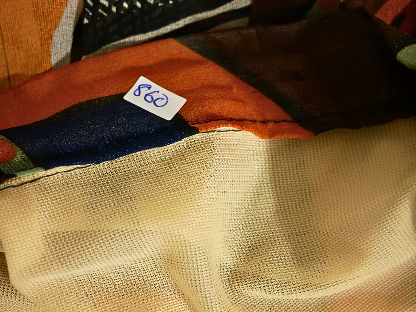 Jupe rétro mi-longue motifs multicouleur