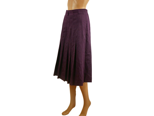 Jupe violette mi-longue plissée vintage