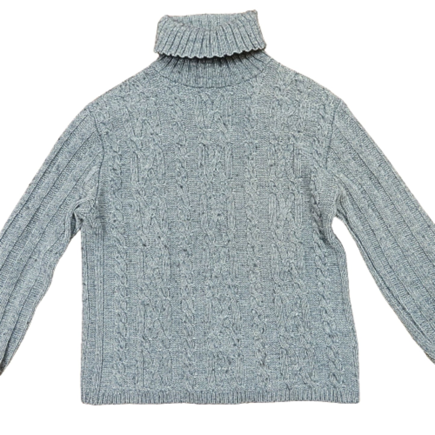 LA CITY Cable-knit turtleneck sweater