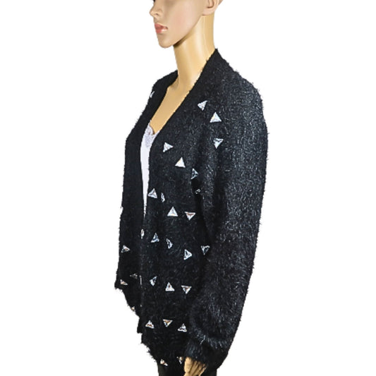 Flauschiger Strick-Cardigan in Minkpink