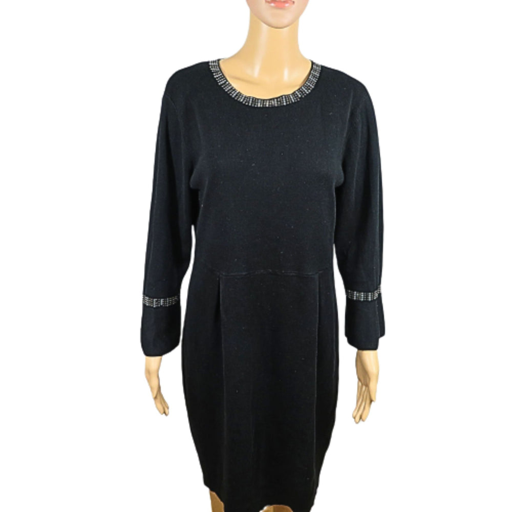 Monsoon Rhinestone-embellished knit dress