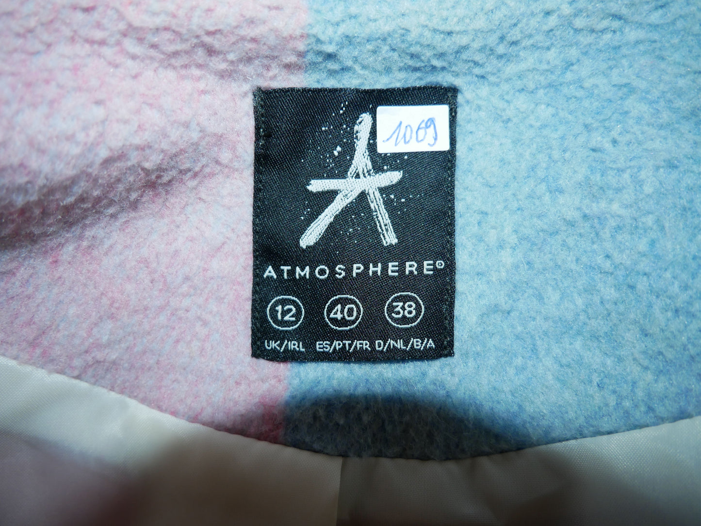 Manteau multicouleur imprimé carreaux Atmosphere