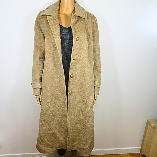 Manteau droit en laine