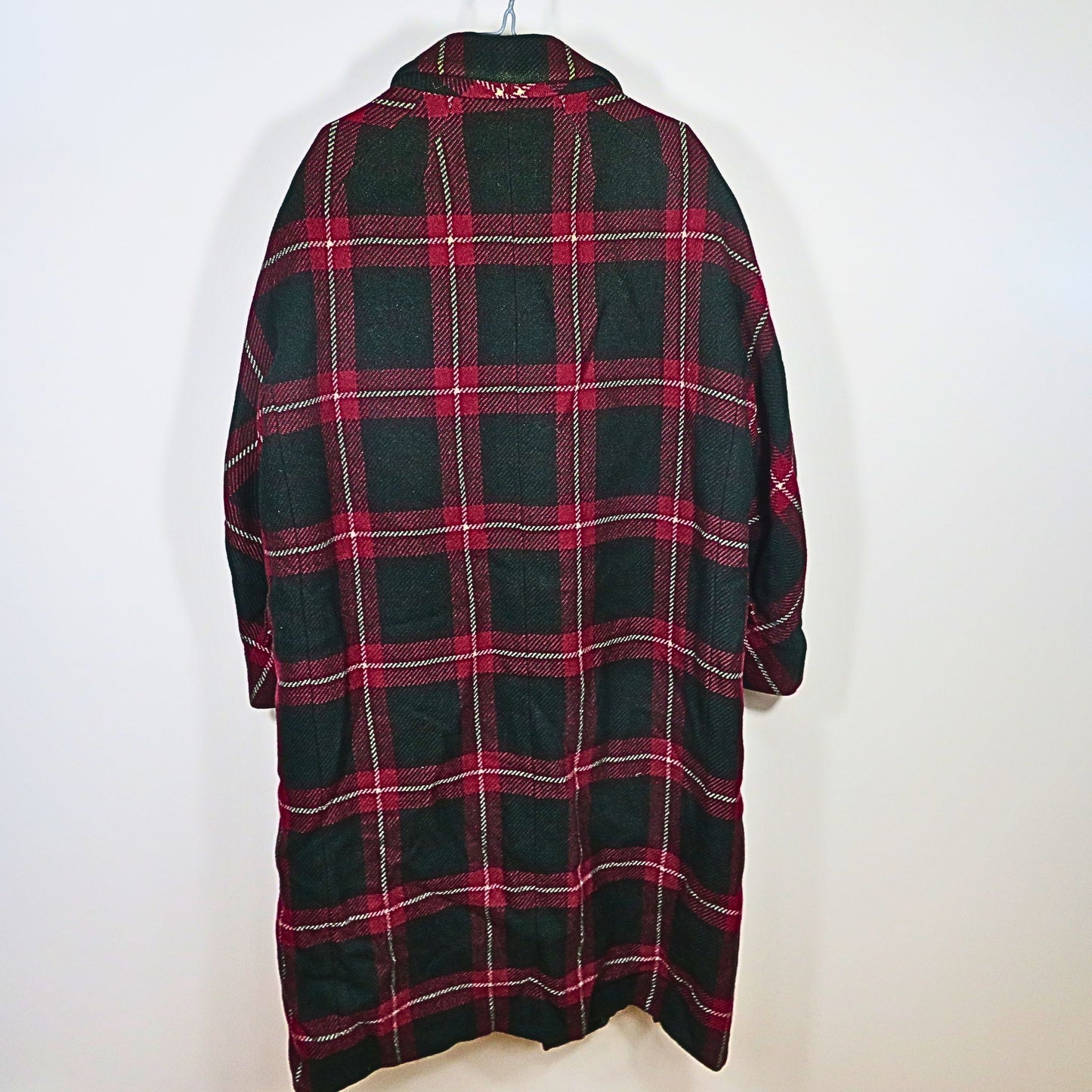 Retro Checked Wool Coat