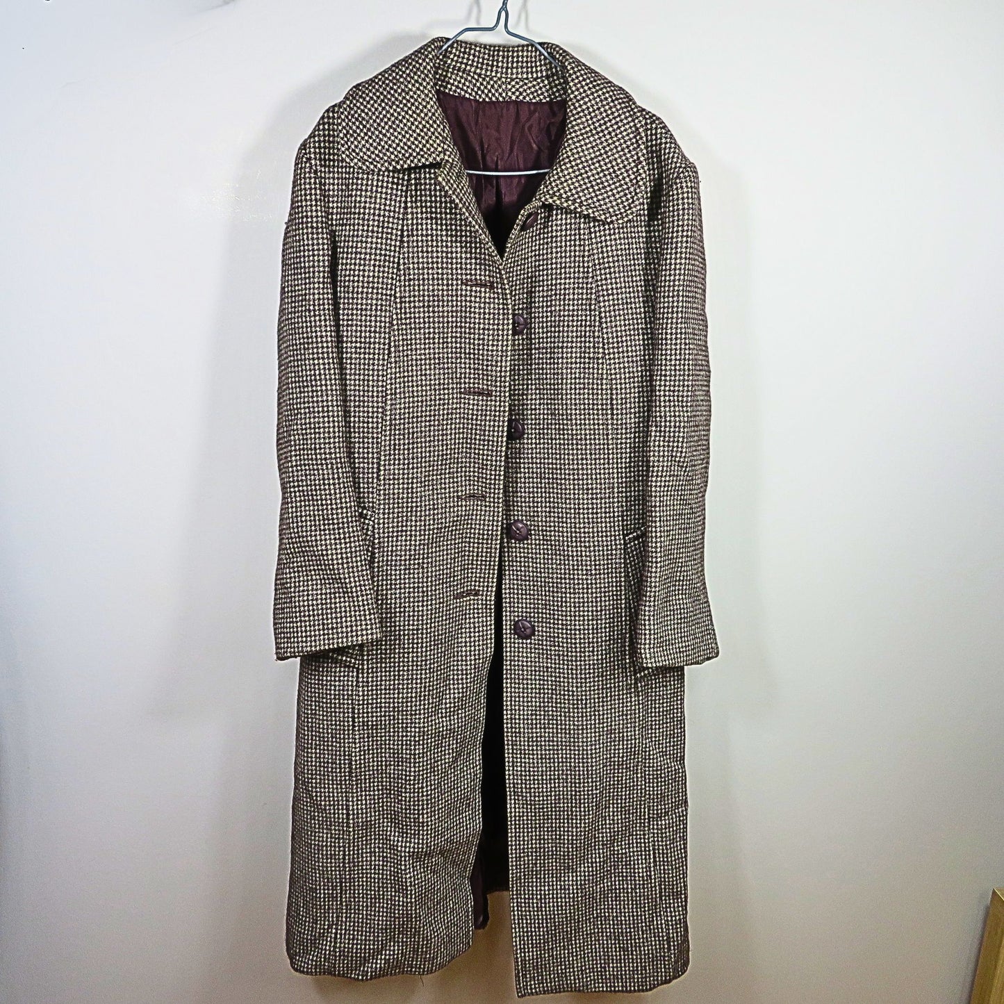 Tweed pattern coat