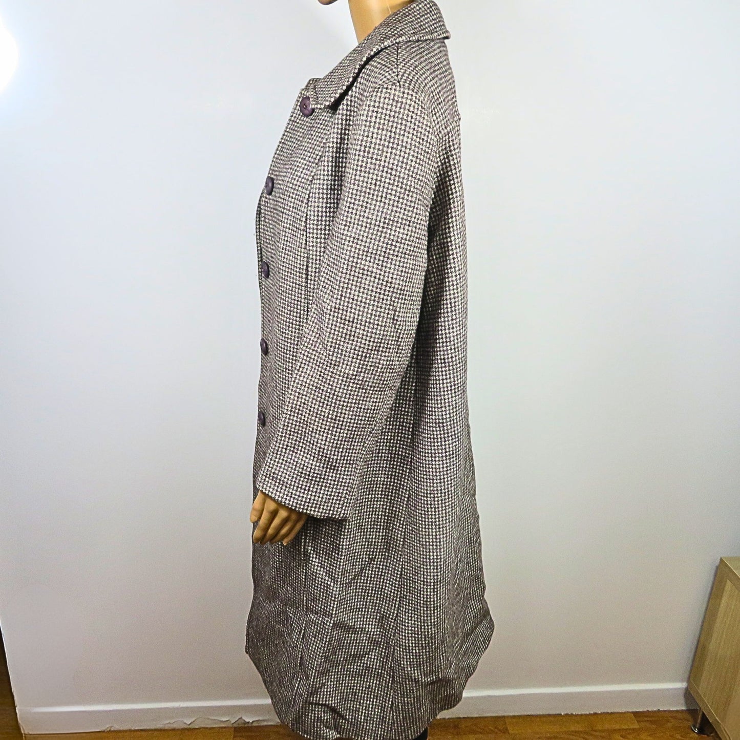 Manteau motif tweed