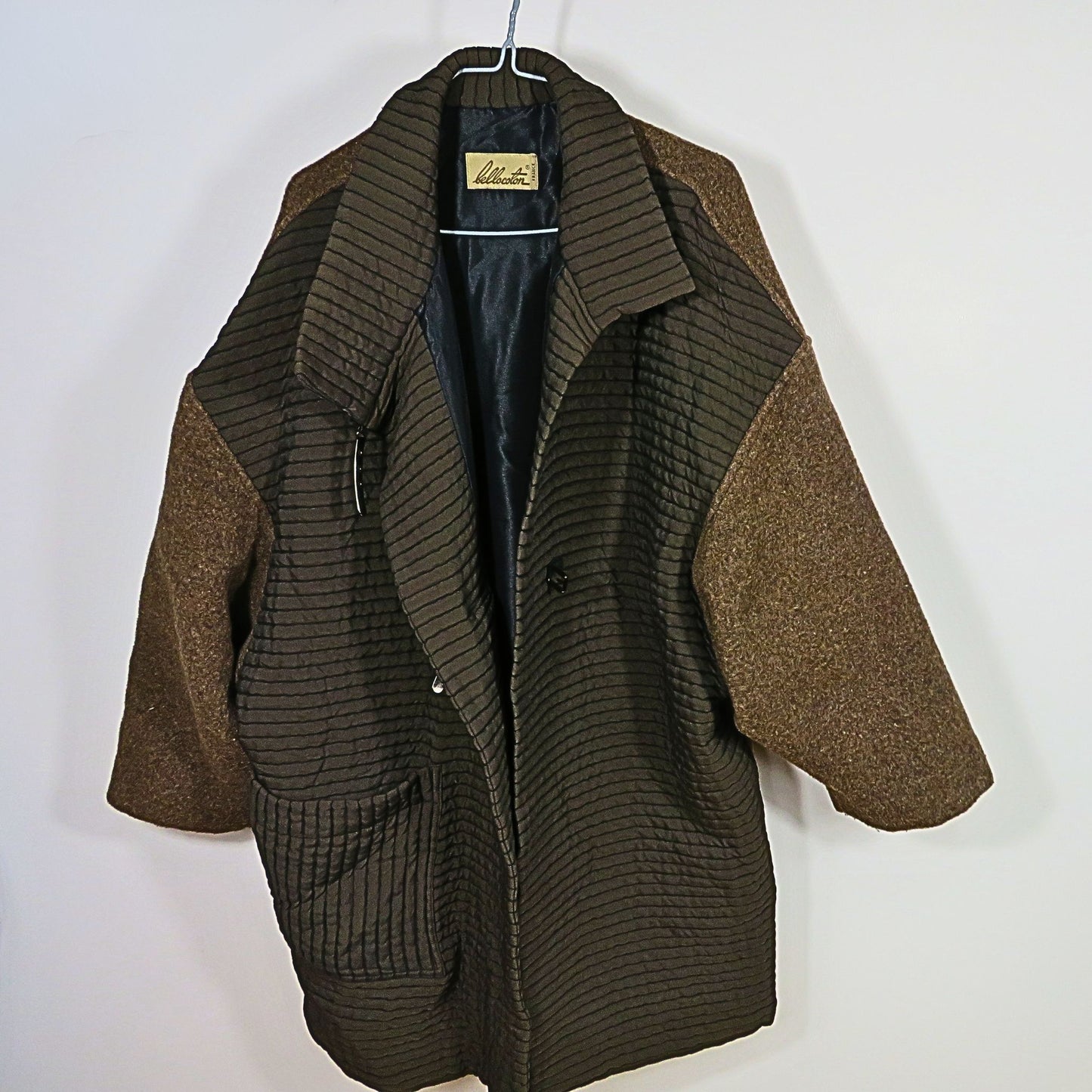 Manteau vintage bi-matière