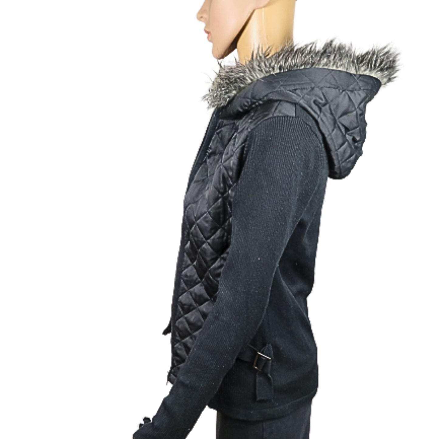 Morgan bi-material quilted jacket