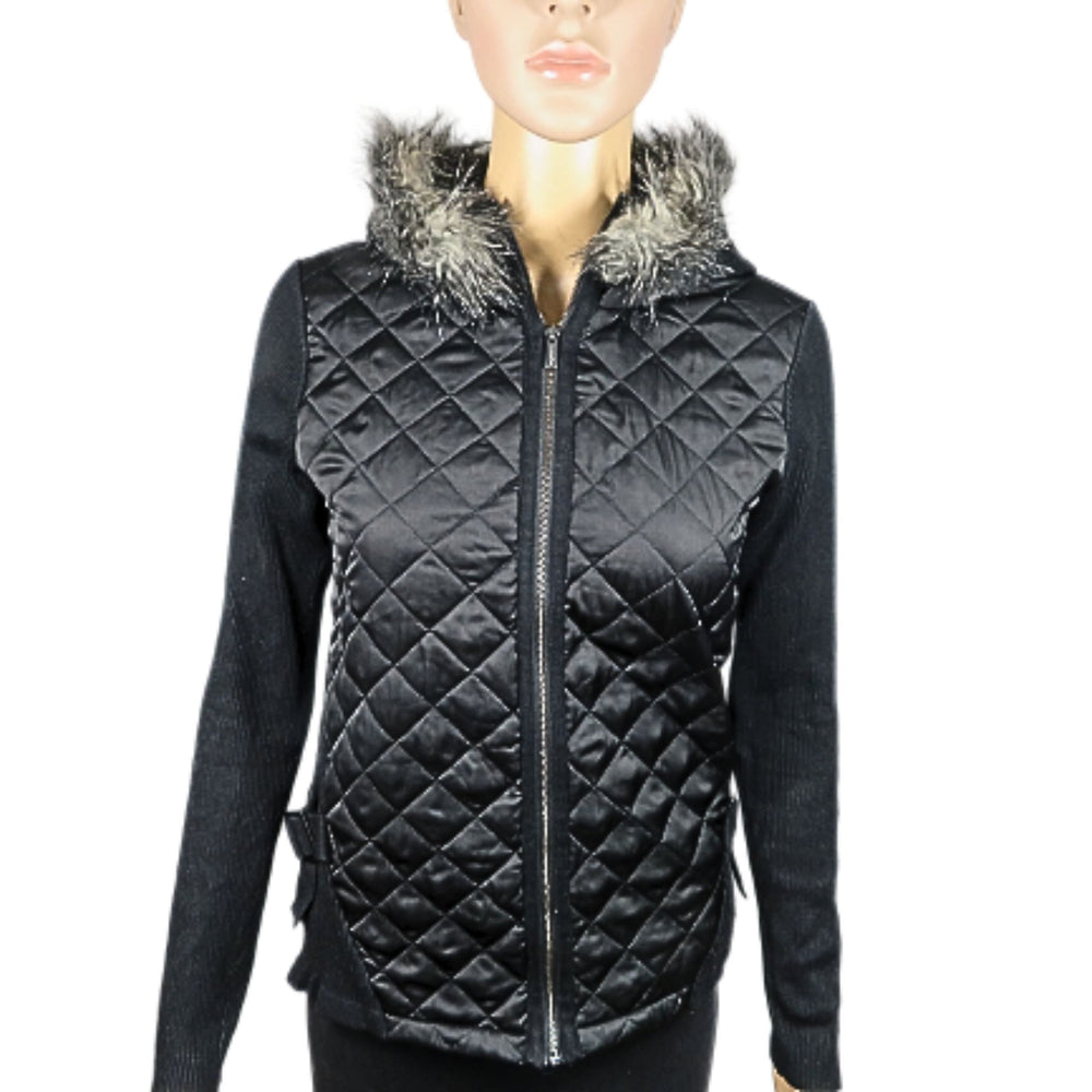 Morgan bi-material quilted jacket