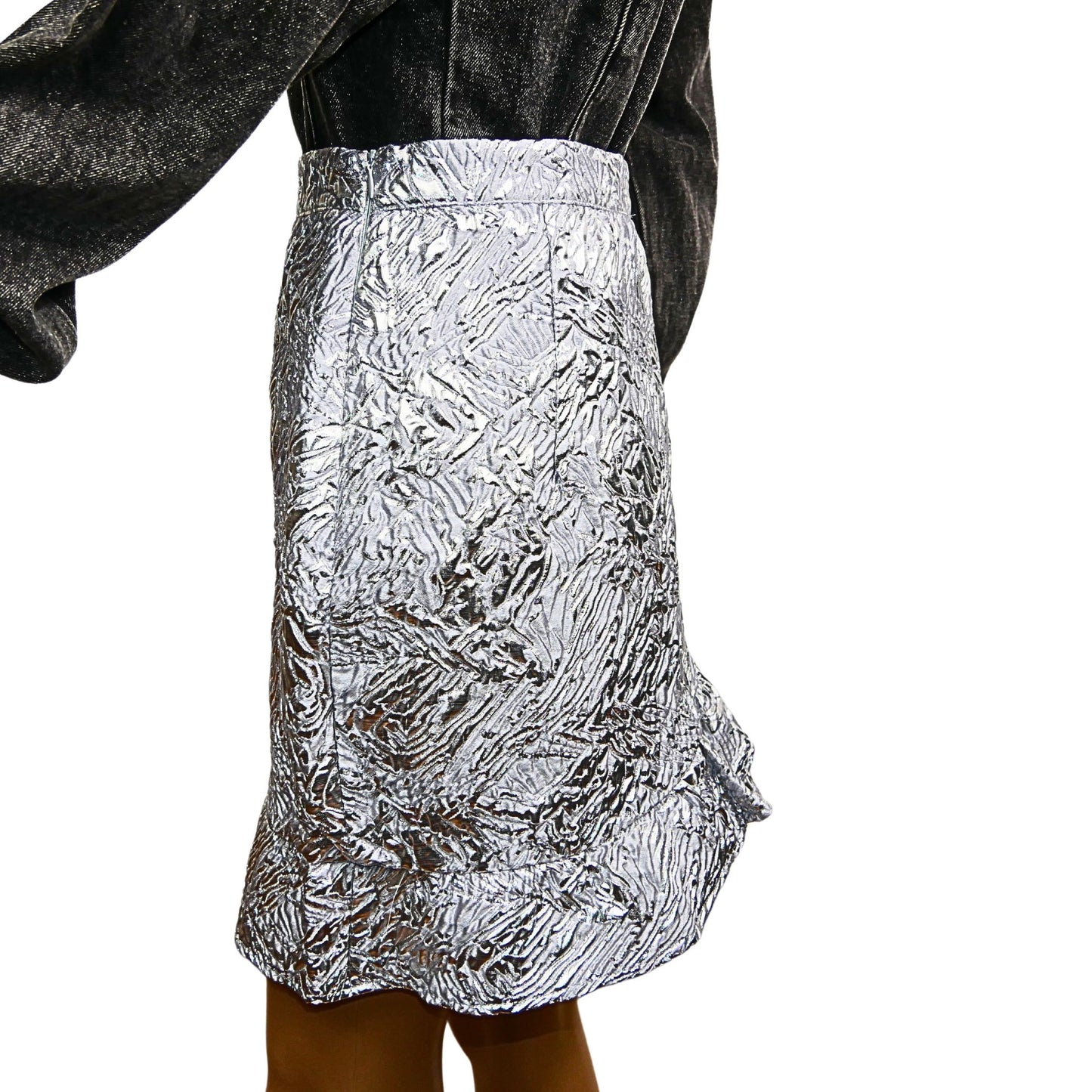 NA-KD Short metallic skirt