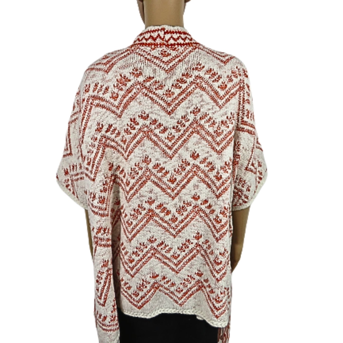 NEXT Fringed printed poncho