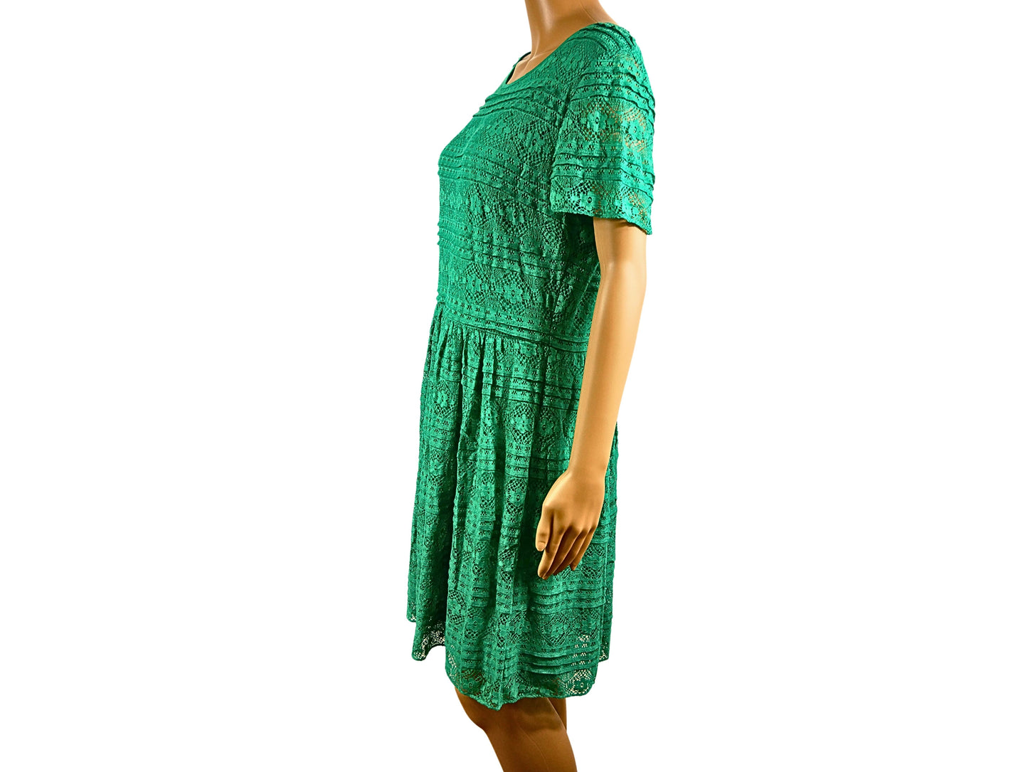 Robe Verte en Dentelle OASIS