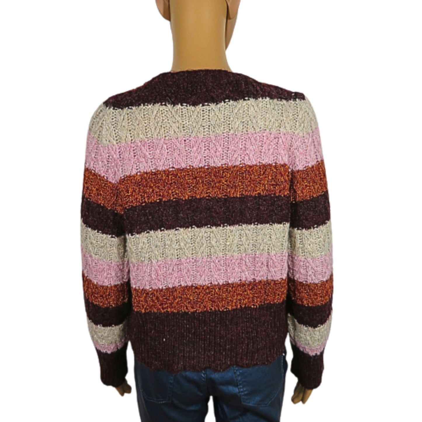 Nur mehrfarbiger Strickpullover