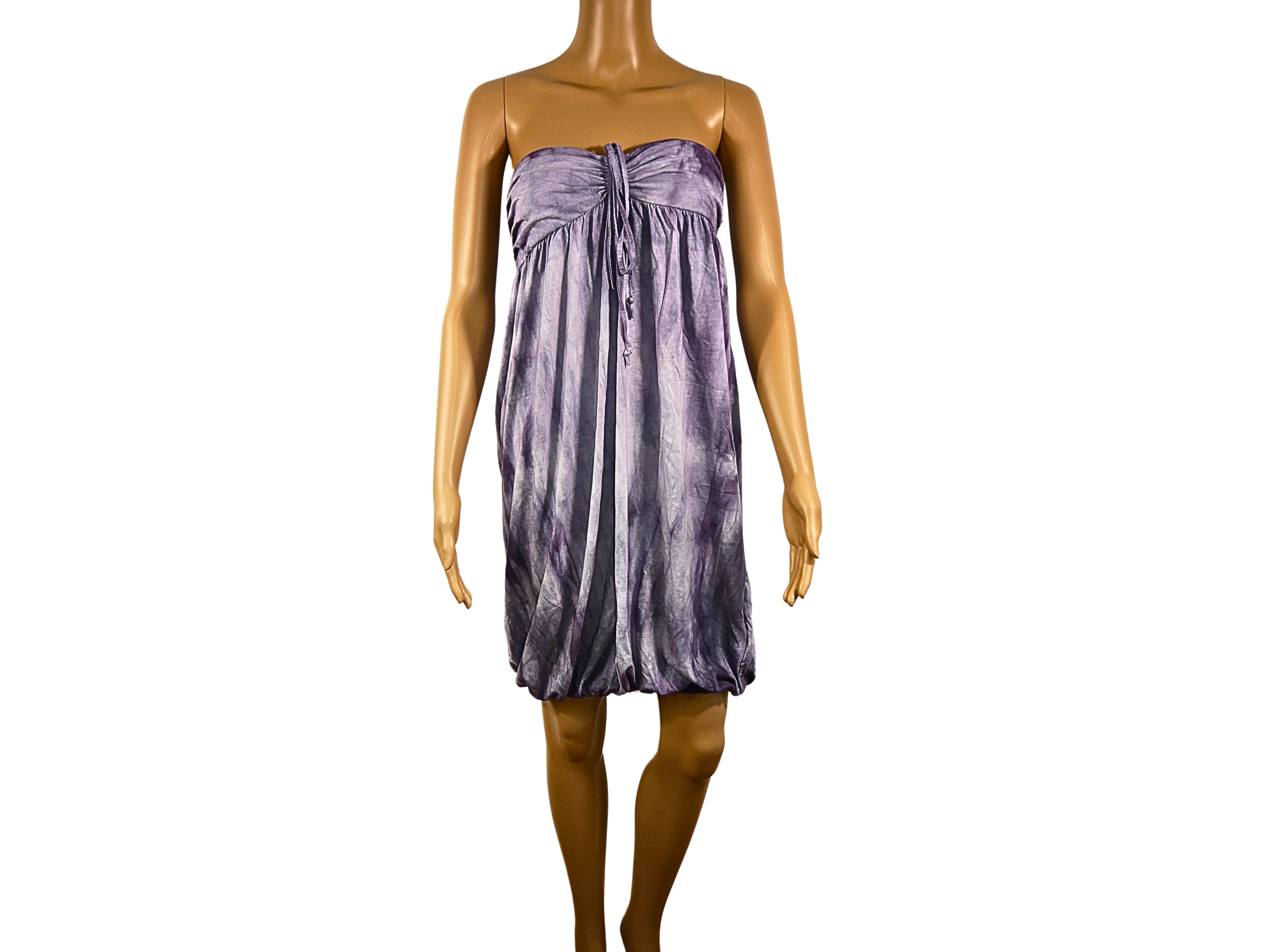 Object Trägerloses bedrucktes Baumwollkleid