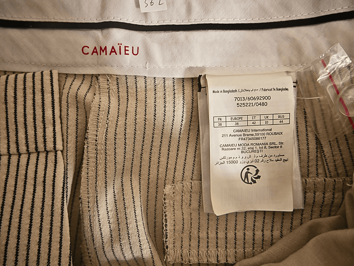 Pantalon CAMAIEU à rayures