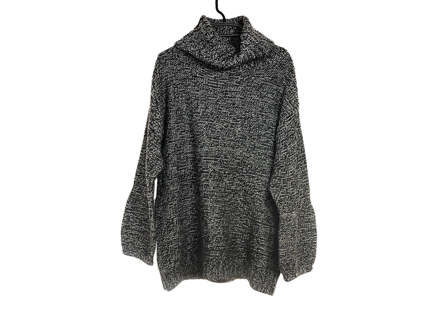 Pull col roulé en laine gris SOFT GREY