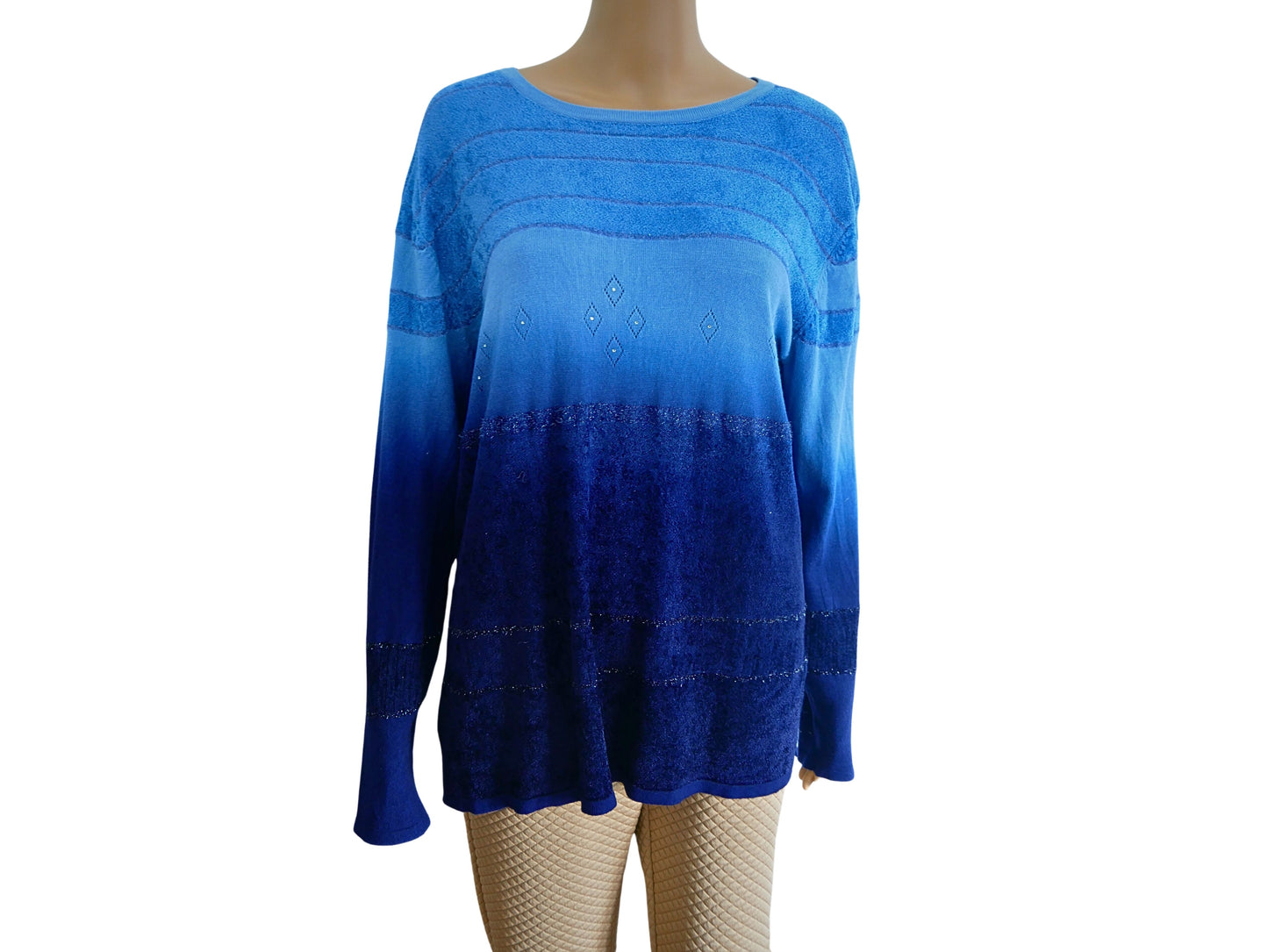 Pull à col large et manches longues pour femme