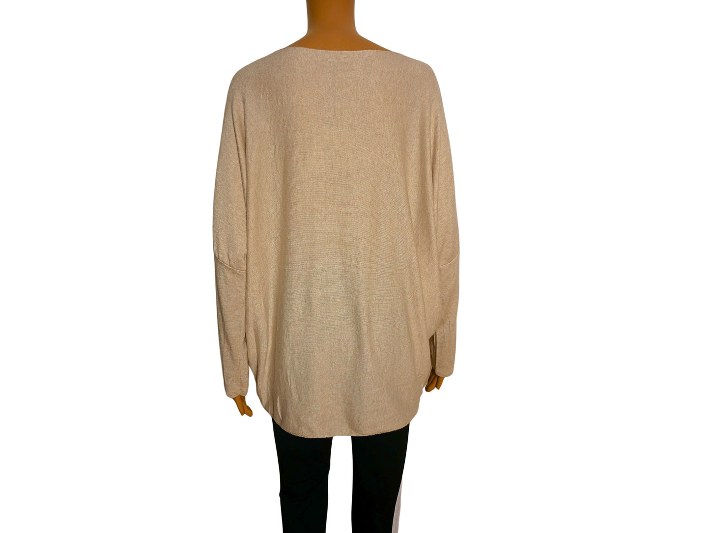 Damen-Pullover mit Rundhalsausschnitt und langen Ärmeln und Animal-Print
