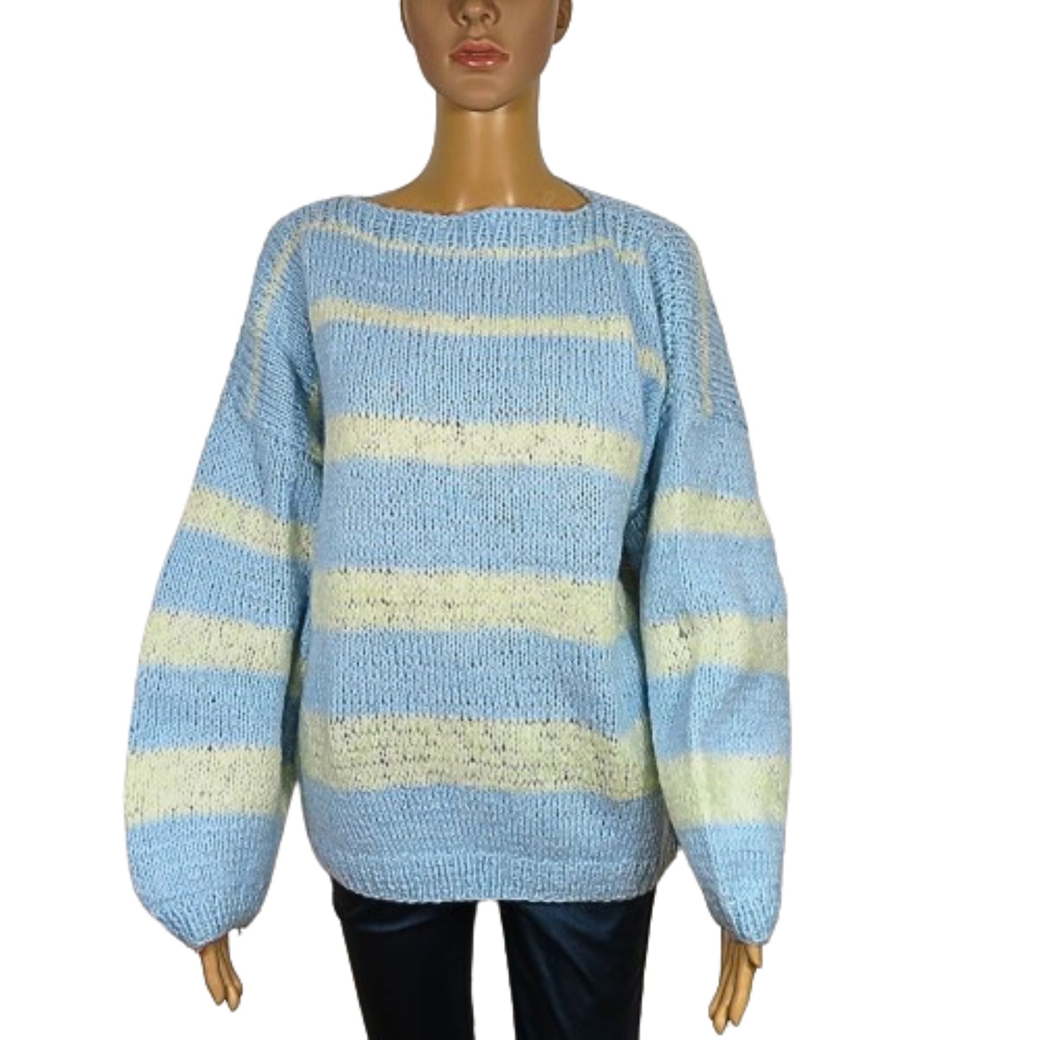 Pull en laine vintage à rayures