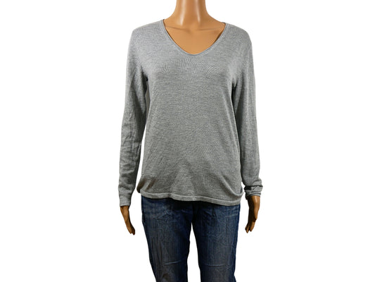 Pull gris en maille fine Tom Tailor
