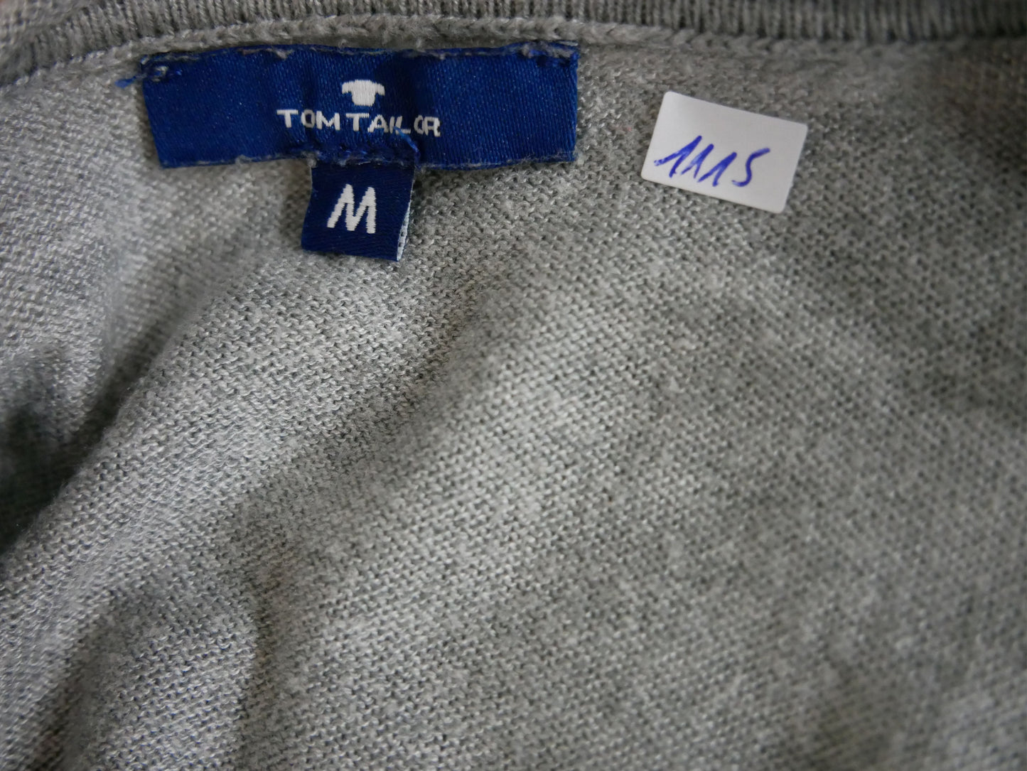Pull gris en maille fine Tom Tailor