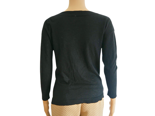 Black tight-fitting women's sweater