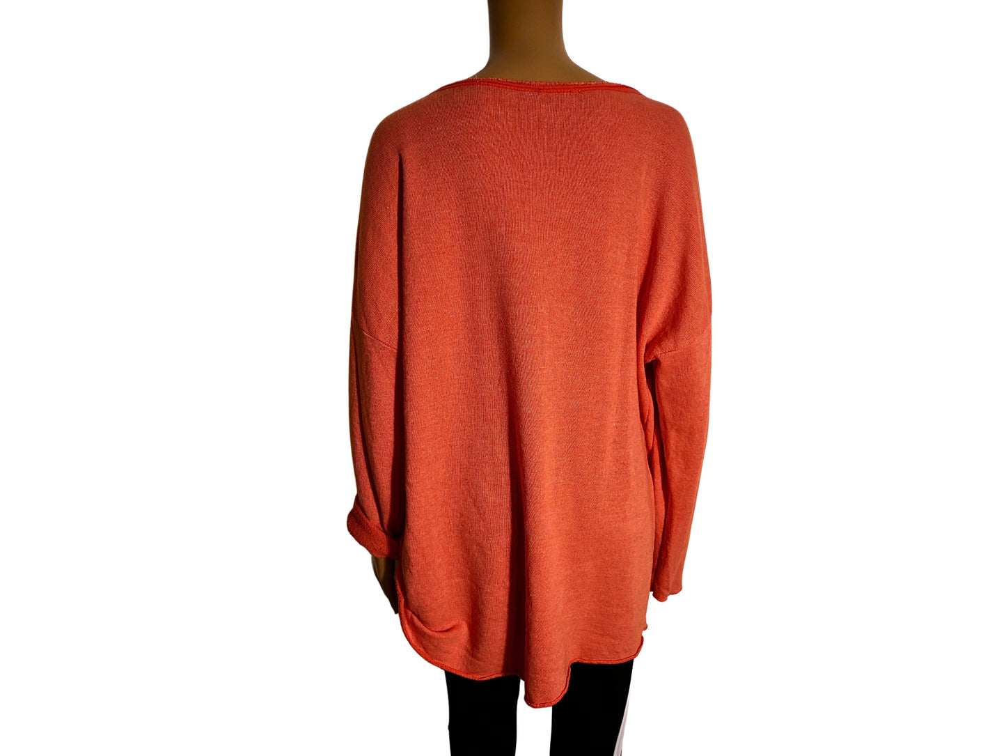 Pull oversize orange pour femme