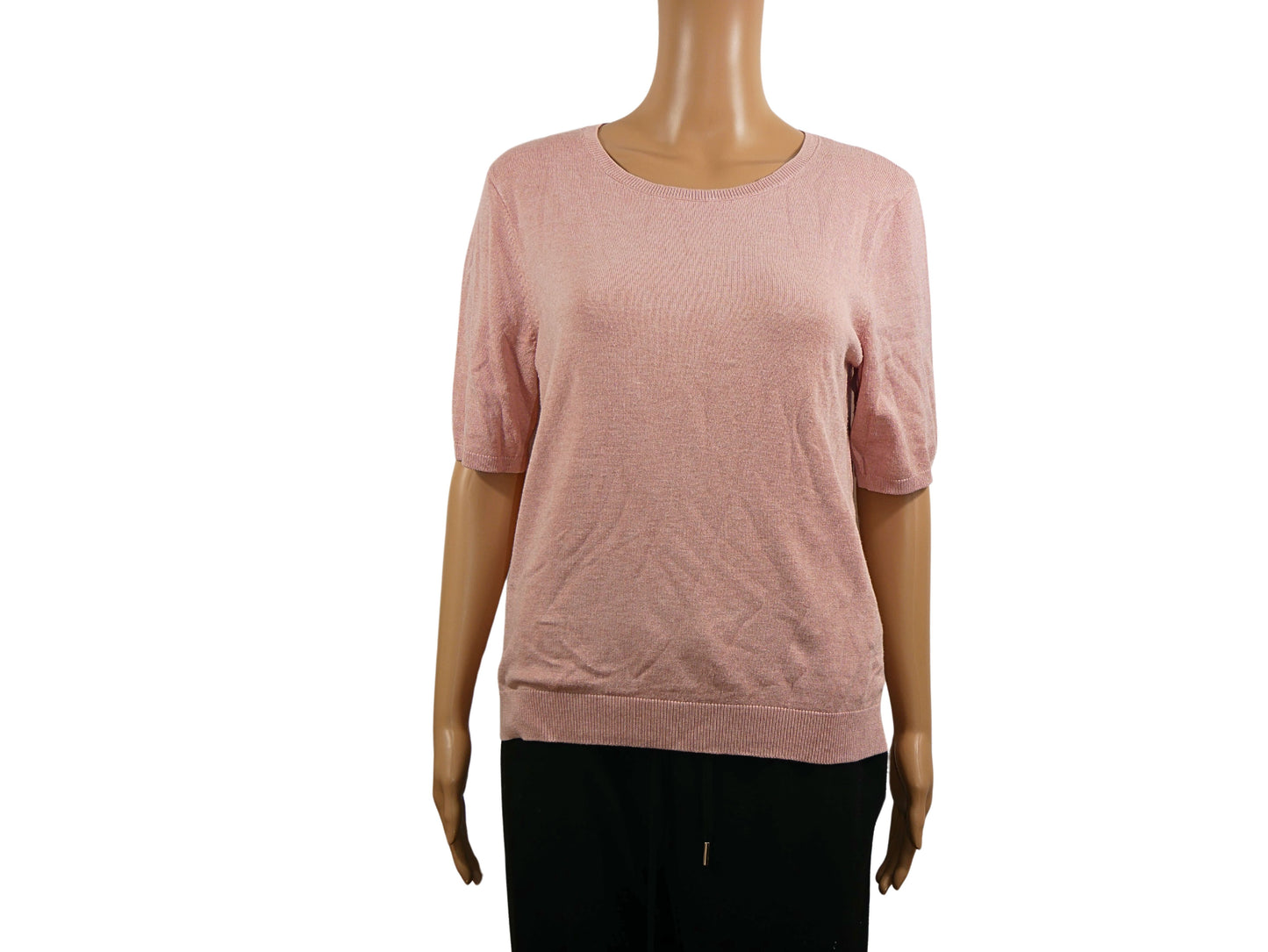 Pull rose manches courtes maille fine H&M