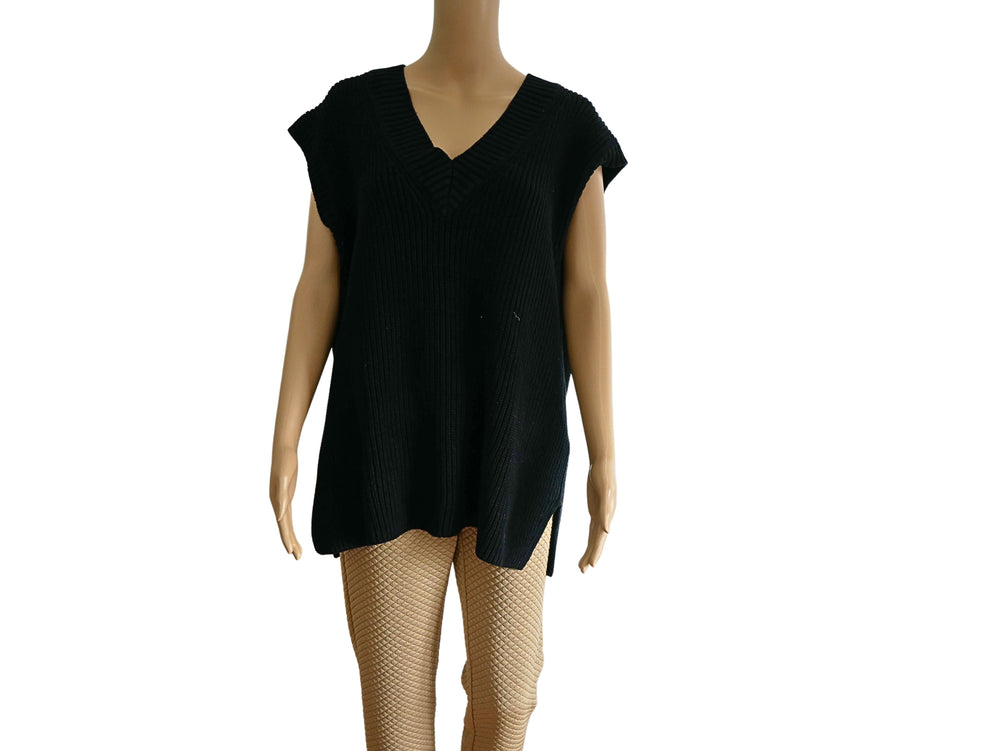 H&amp;M black sleeveless sweater for women