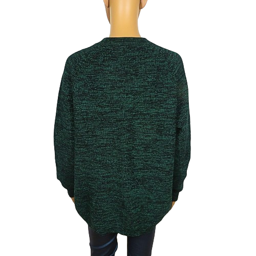 Pull vert foncé col rond