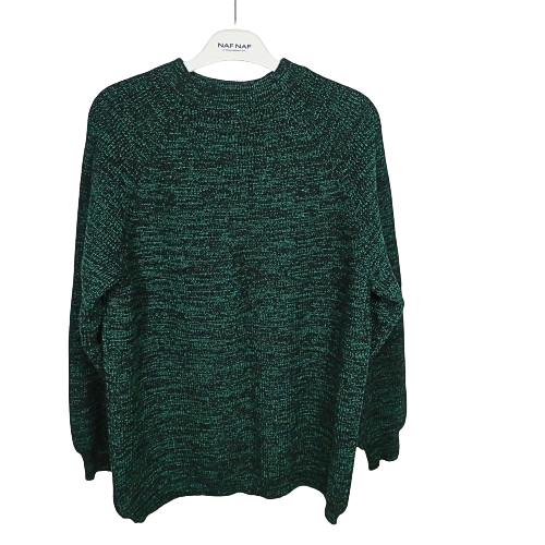 Pull vert foncé col rond