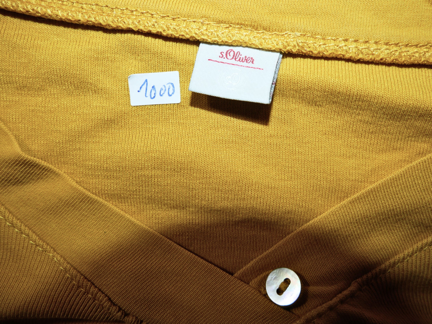 S. Oliver Yellow V-Neck Long Sleeve Sweater