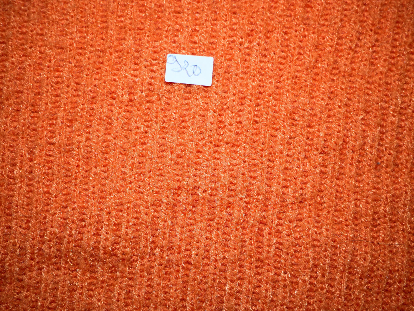 Gebrauchter orangefarbener Pullover mit Rundhalsausschnitt für Damen