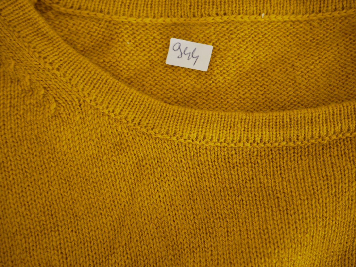 Pullover mi-long jaune pour femme