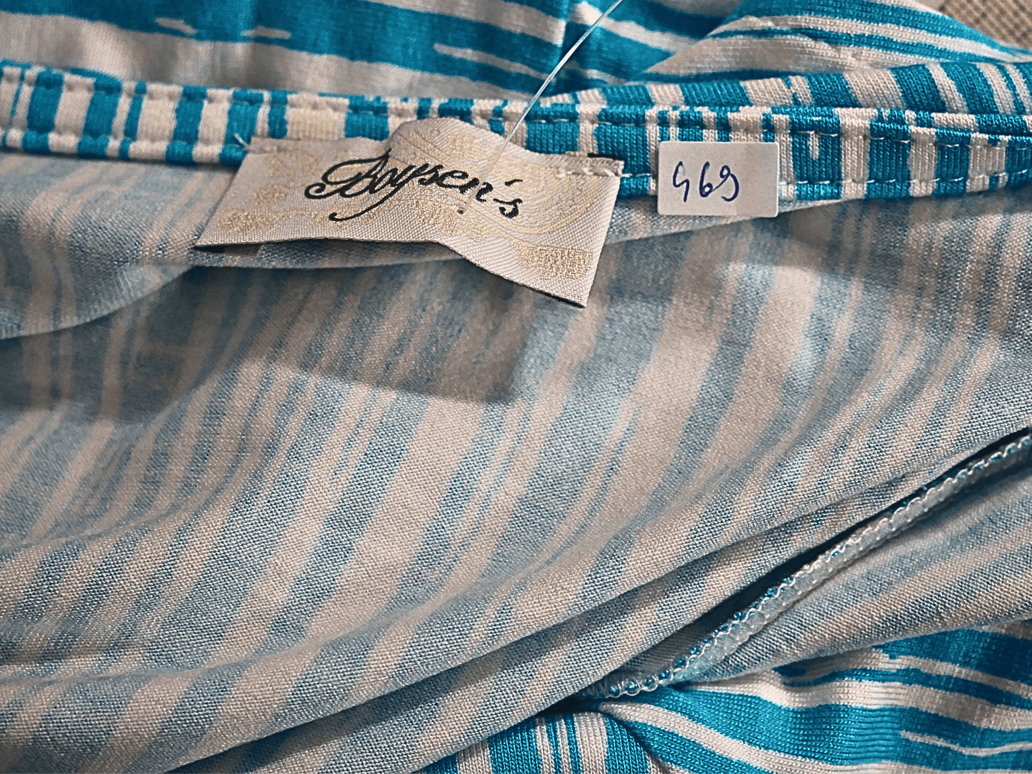 Boysen's Robe mi-longue à rayures bleues