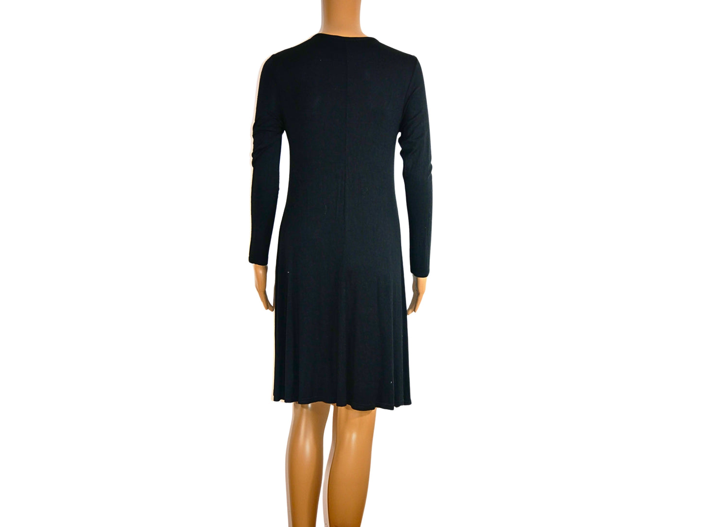 Robe noire évasée en maille Boohoo