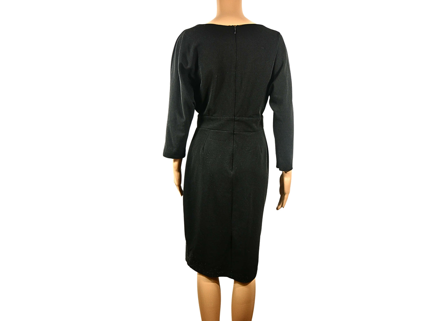 Robe fourreau mi-longue noire City Goddess