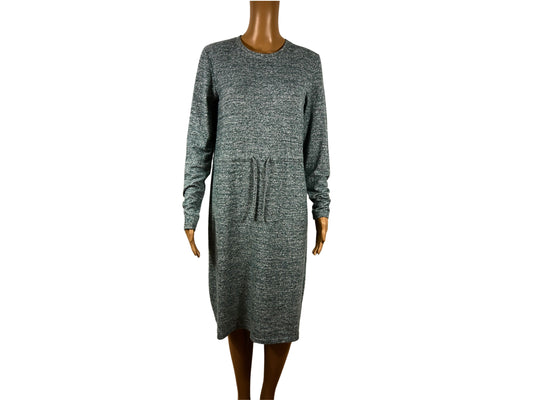 Robe pull gris chiné pour femme
