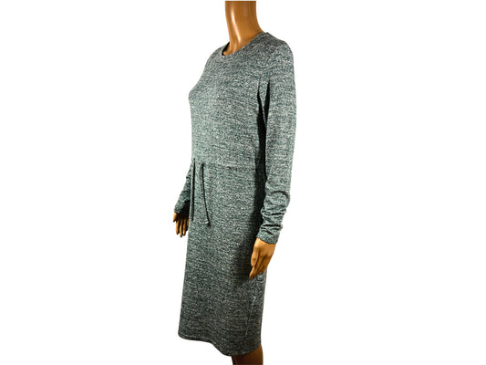 Robe pull gris chiné pour femme